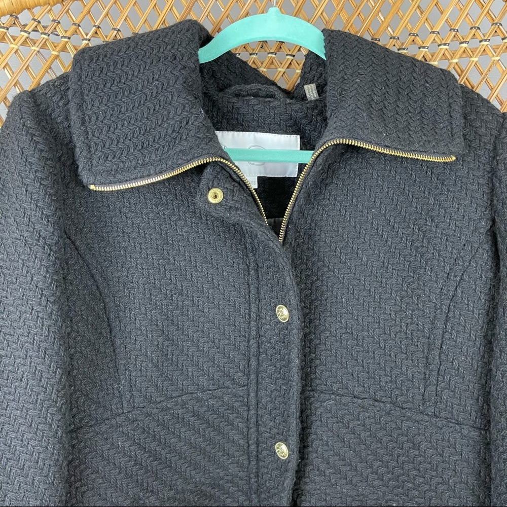 Jessica Simpson Patterned Structured Black Winter… - image 2